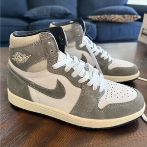 Jordan High-Top Sneakers - Gray and White